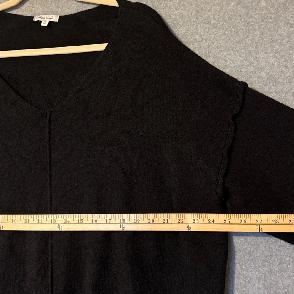 White Birch Textured Knit Oversized Sweater Women's Size XL Black
